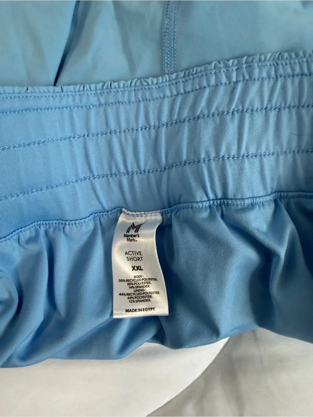 Women's Light Blue Athletic Running Shorts with Elastic Waist